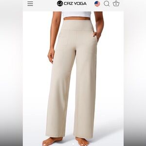 CRZ YOGA Butterlift High Waisted Wide Leg Pants with Pockets 31"